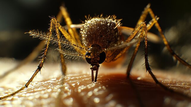 Mosquito, Zika virus, humans skin