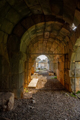 Fototapeta premium The remains of the ancient city of Limyra, are situated on the Kumluca-Finike road 11 km after Kumluca, in Zengerler village, and on the mountain hillsides to the Finike plain, Antalya 