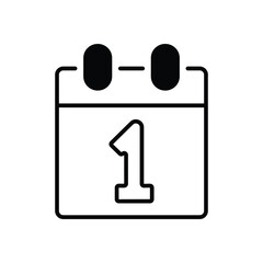 Calendar vector icon stock illustration