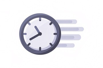 Speeding Clock Symbolizing Time Management in a Minimalist Graphic Environment for Efficient Productivity Concepts