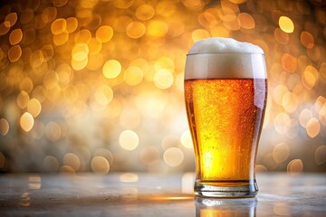 Frothy Beer Pint Glass - High-Quality AI Photo