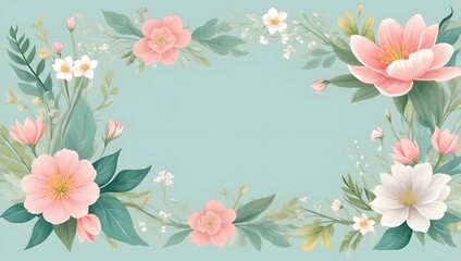 Design Vorlage Hintergrund - Fr&uuml;hlingsblumen