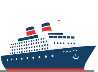 Obraz premium Ship illustration with detailed design elements in vector art style