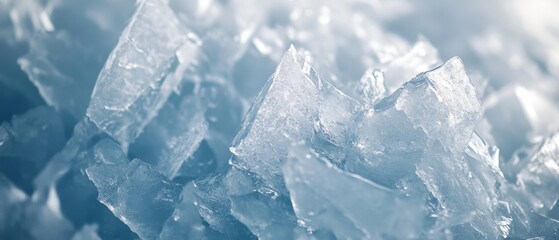 Jagged Ice Landscape of Fractured Textures and Sharp Edges