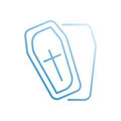 Coffin vector icon stock illustration
