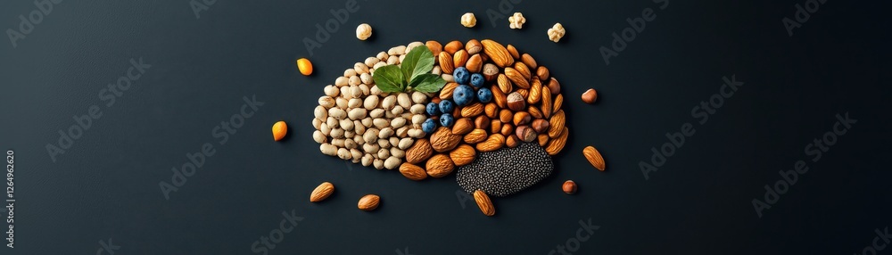 Aufkleber glowing digital 3d concept of a brain composed of illuminated elements symbolizing the power of inte