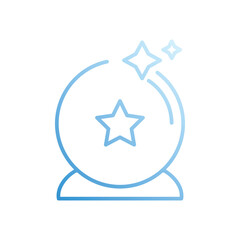 Crystal Ball vector icon stock illustration