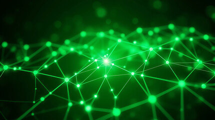 Obraz premium Futuristic Cybernetic AI Network: A Digital Artwork Depicting an Intricate Web of Glowing Nodes and Data Flow in a Vast, Ethereal Cyberspace.,