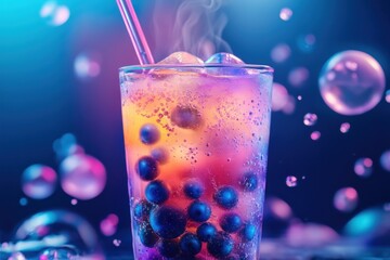 A glass of pink liquid with a splash of water on the side