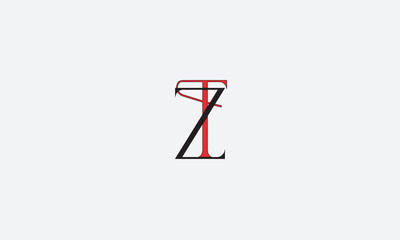 TZ, ZT, Z, T Abstract Letters Logo Monogram	