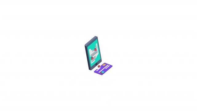Threats Tackle isometric icon alpha video