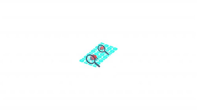 Code Hack. isometric icon alpha video