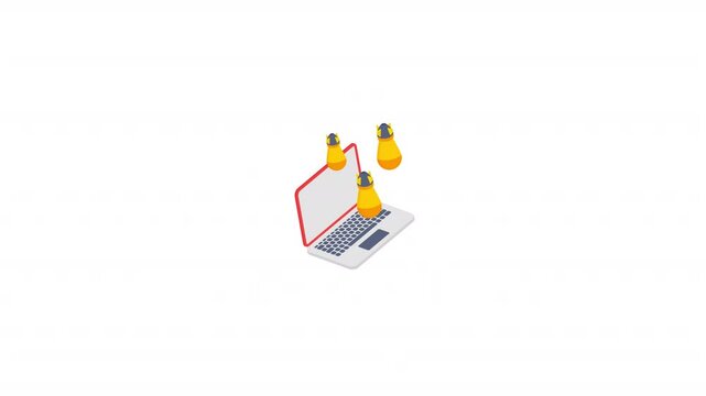 Ddos Attack isometric icon alpha video