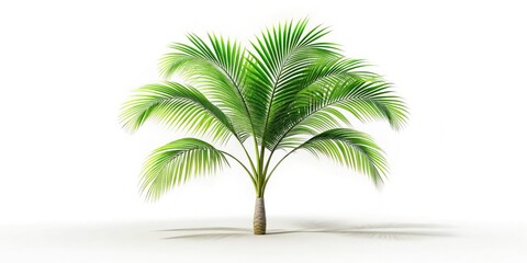 Obraz premium Simple palm tree illustration: minimalist line art, small sketch, botanical design.