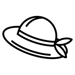 picnic hat single icon