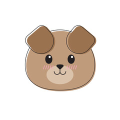 Cute cartoon dogs face ideas for children's books, pet products, stationery, and social media posts. Perfect for dog lovers