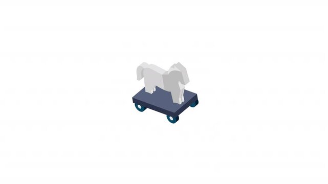 Trojans isometric icon alpha video