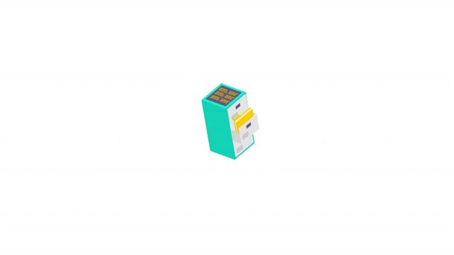 Server Data isometric icon alpha video