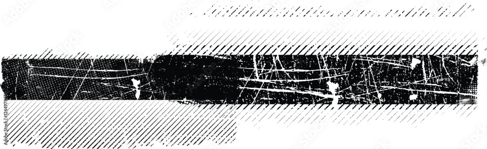 Fototapete grunge textured banner with rough edges. halftone dots texture. overlay grunge texture . simply plac