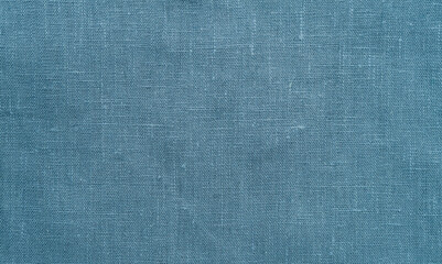 Blue linen fabric, pastel fabric background, texture