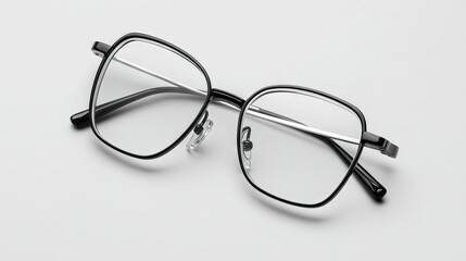 Square eyeglasses displayed on a clean surface to highlight their sleek design and contemporary style for fashion enthusiasts and eyewear lovers