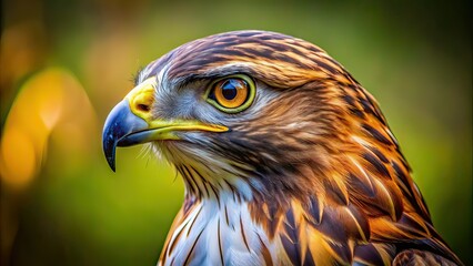 Head Hawk Portrait, Copy Space, Wildlife Photography, AI Art