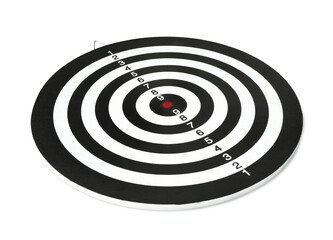 One dartboard isolated on white. Sports equipment