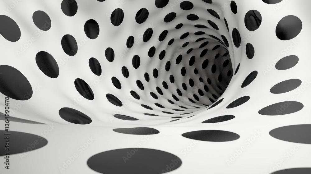 Poster close-up of a white surface with multiple black circular holes scattered across it. the holes are ev