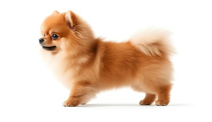 Obraz premium Adorable Pomeranian Puppy: A fluffy cloud of cuteness!