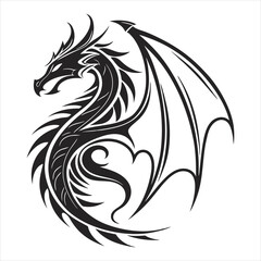 Dark Shadow Dragon Logo