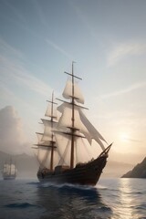 Ship in sea