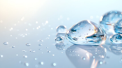 Fototapeta premium Dynamic water splash, bubbles, ripples, underwater light rays and tranquil ocean views