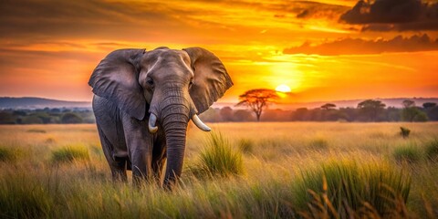 Obraz premium Majestic African Elephant in Kruger National Park, South Africa - Wildlife Photography