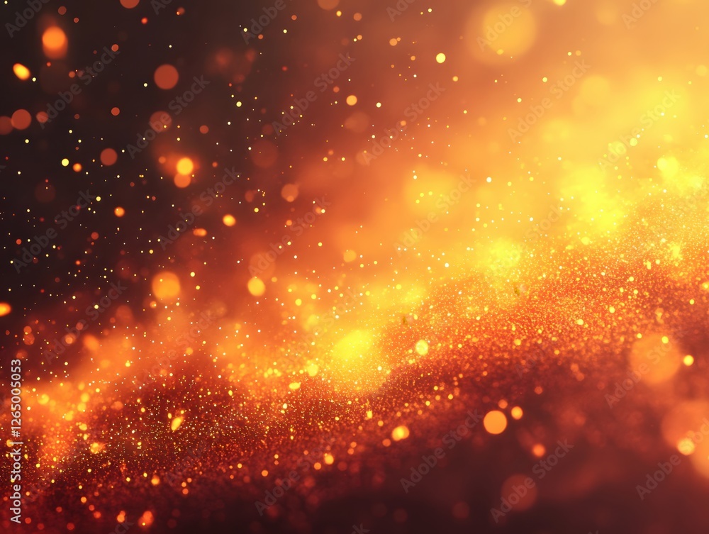 Aufkleber abstract sparkling golden light explosion with bokeh effect for festive backgrounds and designs