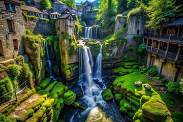 Fototapeta premium Majestic Waterfall National Park Urban Exploration