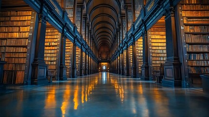 Fototapeta premium The Trinity College Library of Dublin, Ireland.