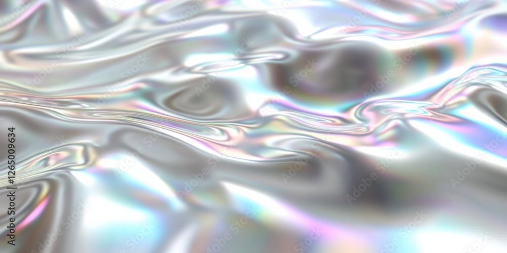 Aufkleber abstract iridescent surface with multicolored holographic reflection effect