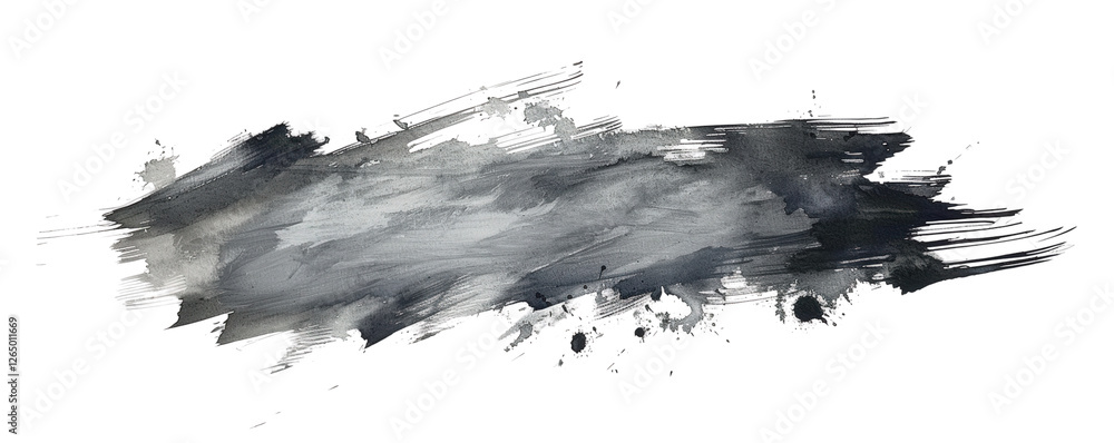 Poster abstract gray brush stroke on textured background creating artistic visual for modern design and cre