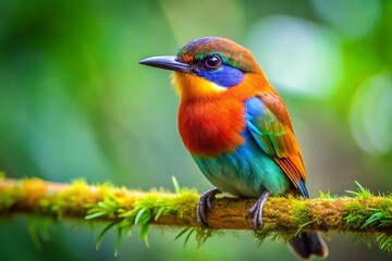 Obraz premium Majestic Kleiber Bird Perched on Branch, Rule of Thirds Composition