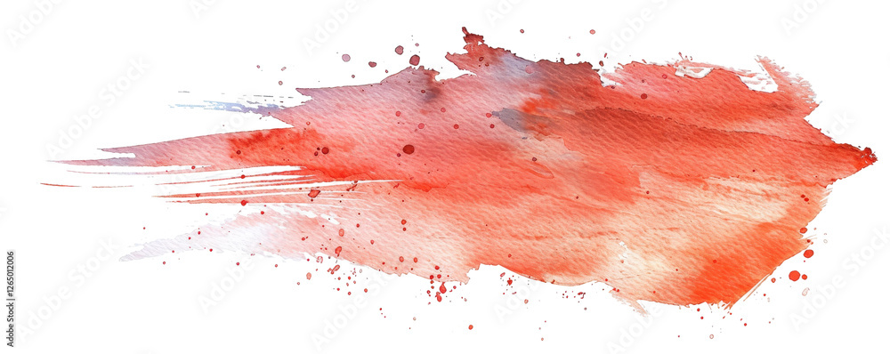Poster abstract watercolor splash in soft red tones with delicate texture for artistic and creative design 