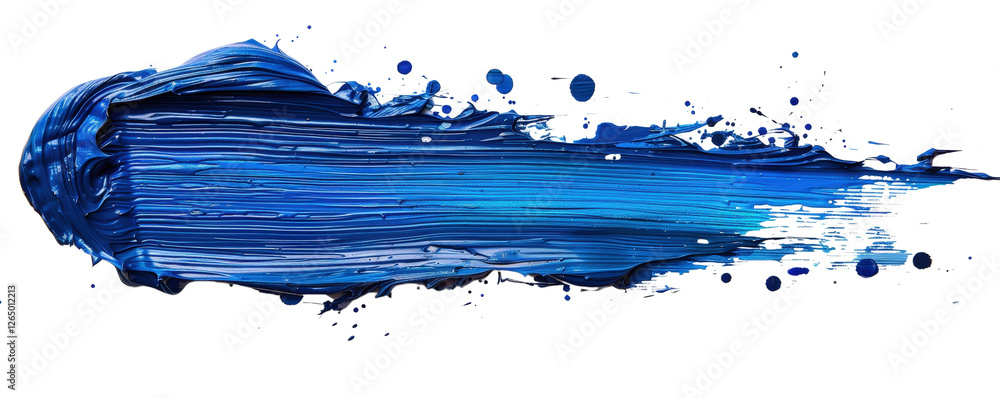 Poster vibrant blue paint splash showing dynamic movement in abstract artistic style for creative design pr
