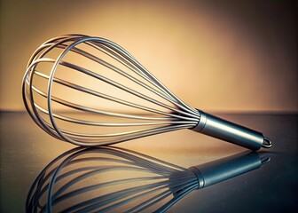 Minimalist Whisk, Abstract Kitchen, Culinary Art, Simple Design