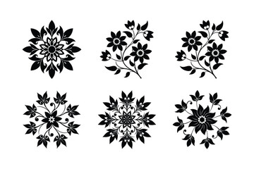 Set of floral ornaments art