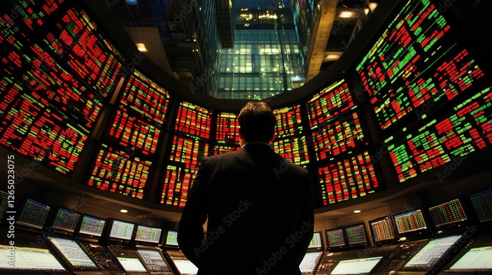 Poster hedge fund algorithm monitoring volatility indexes and financial derivatives