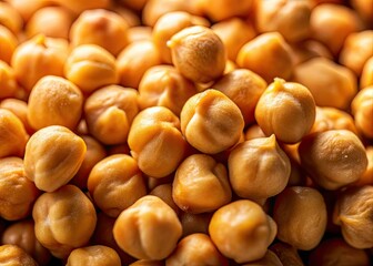 Close-up food photography: detailed images of garbanzo bean surfaces.
