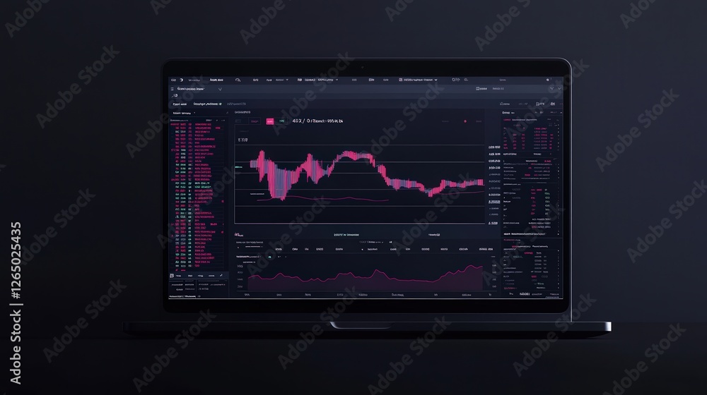 Poster digital stock trading platform with ai-driven predictive analytics for investment strategies.