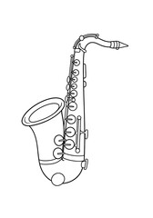 Naklejka premium saxophone coloring 