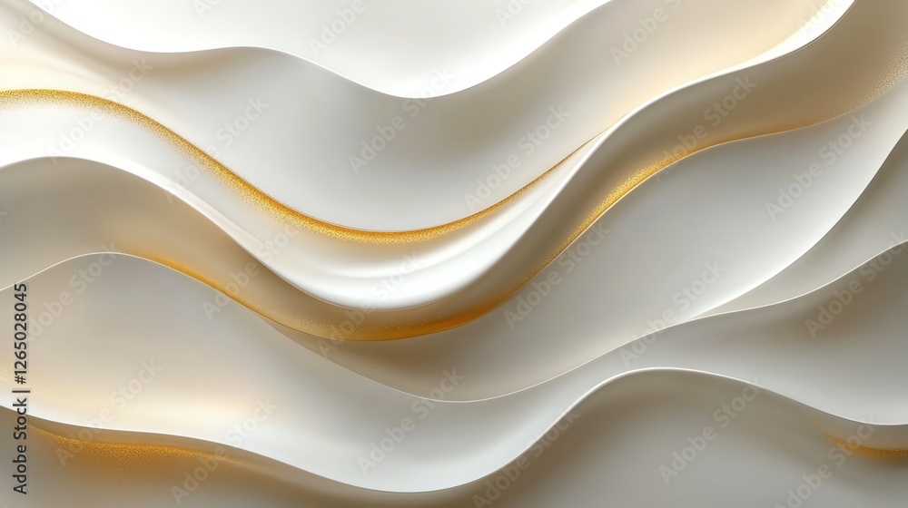 Poster elegant white gold abstract wave background design art web soft curve