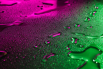 Water drops on a colored background