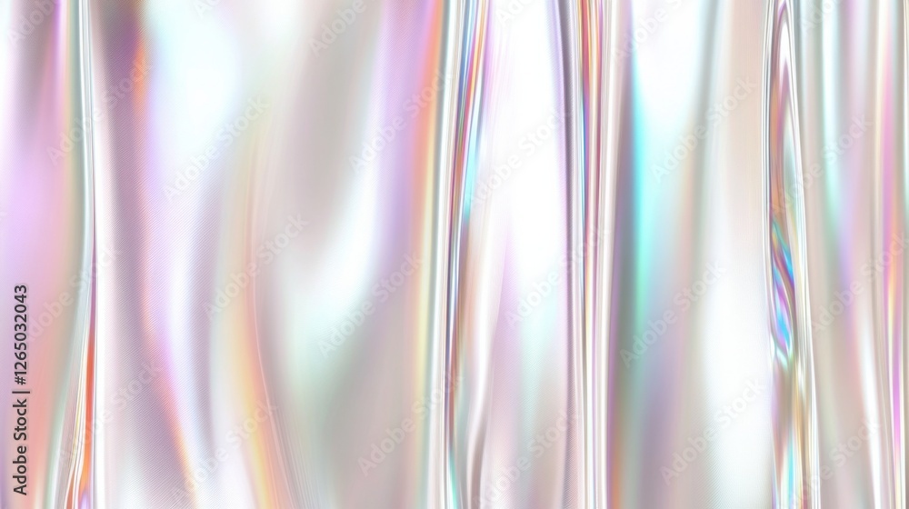 Poster iridescent abstract pattern with pastel hues and smooth satin texture